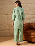 Cotton Tunic With Trouser Co-Ords Set