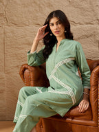 Cotton Tunic With Trouser Co-Ords Set