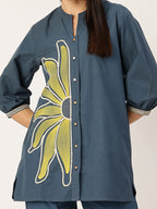 Cotton Embroidered Tunic With TrouserCo-Ords Set