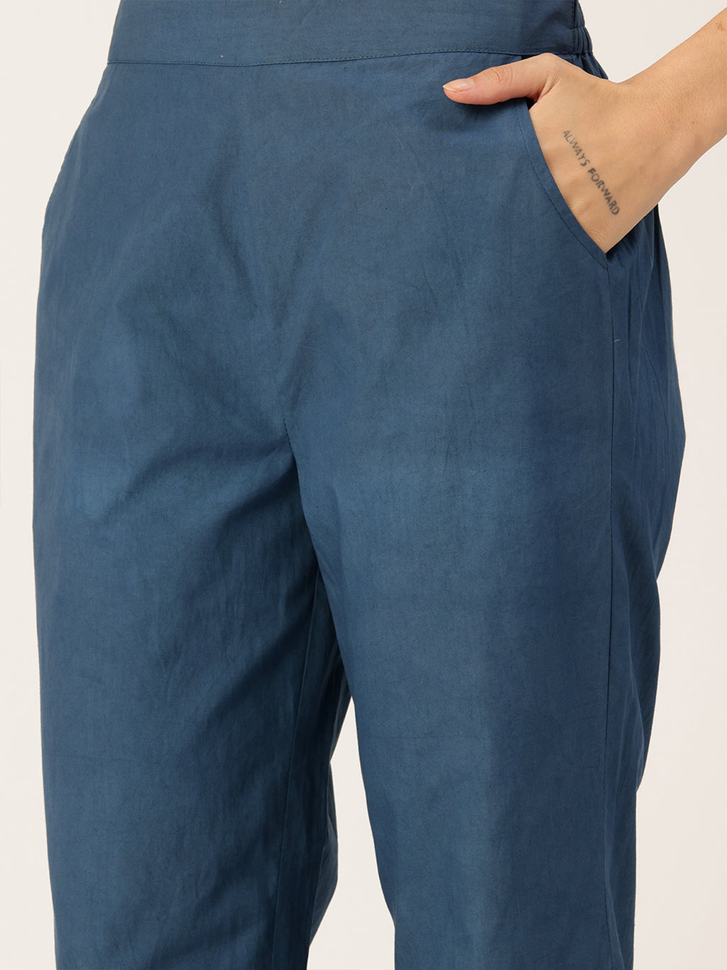 Cotton Embroidered Tunic With TrouserCo-Ords Set