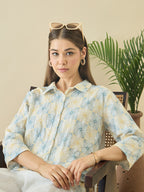 Zummer Cotton Embroidered Shirt & Trouser Co-Ord Set