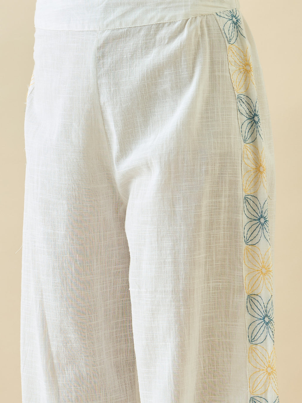 Zummer Cotton Embroidered Shirt & Trouser Co-Ord Set