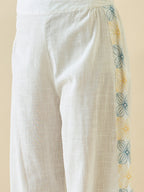 Zummer Cotton Embroidered Shirt & Trouser Co-Ord Set