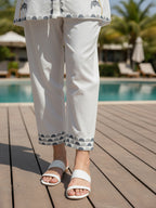 Cotton Embroidered Shirt With TrouserCo-Ords Set