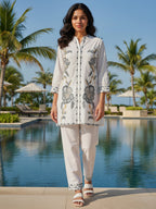 Cotton Embroidered Shirt With TrouserCo-Ords Set