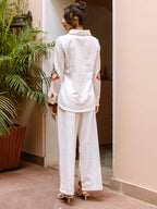 Cotton Embroidered Shirt With TrouserCo-Ords Set