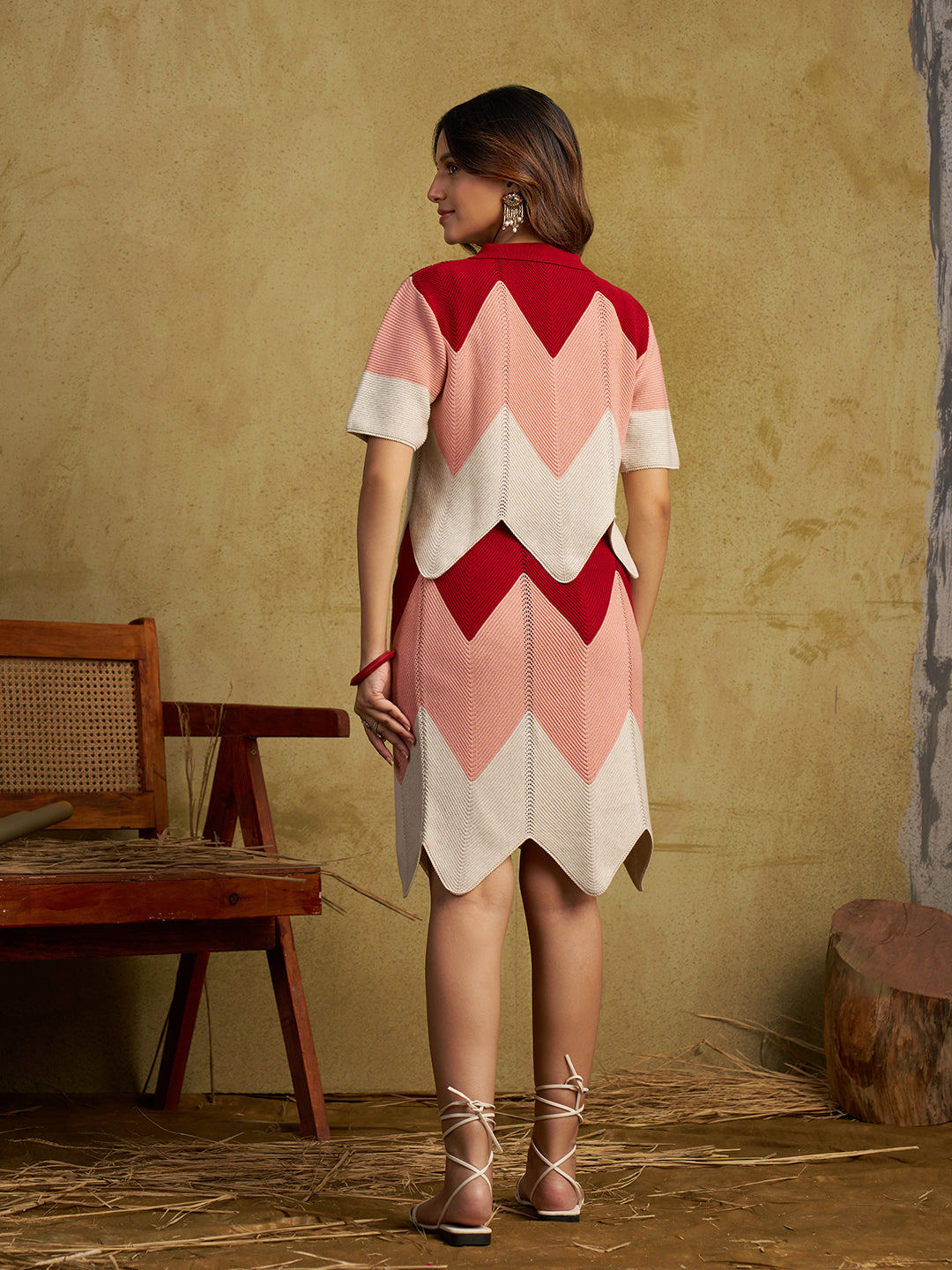 Zummer Women Multi Colour Pure Cotton Top & Skirt Co-Ord Set