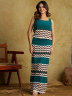 Zummer Women Multi Seamless Knitted Top & Skirt Co-Ord Set