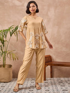 Embroidered Tunic and Trouser Lounge wear