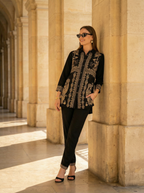 Zummer Women Black Embroidered Rayon Co-Ord Set