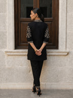 Zummer Women Black Embroidered Pure Cotton Co-Ord Set