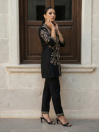 Zummer Women Black Embroidered Pure Cotton Co-Ord Set