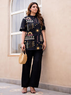Roma Embroidered Tunic With Trouser Co-Ords Set