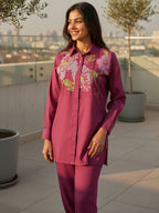 Roma Embroidered Shirt With TrouserCo-Ords Set