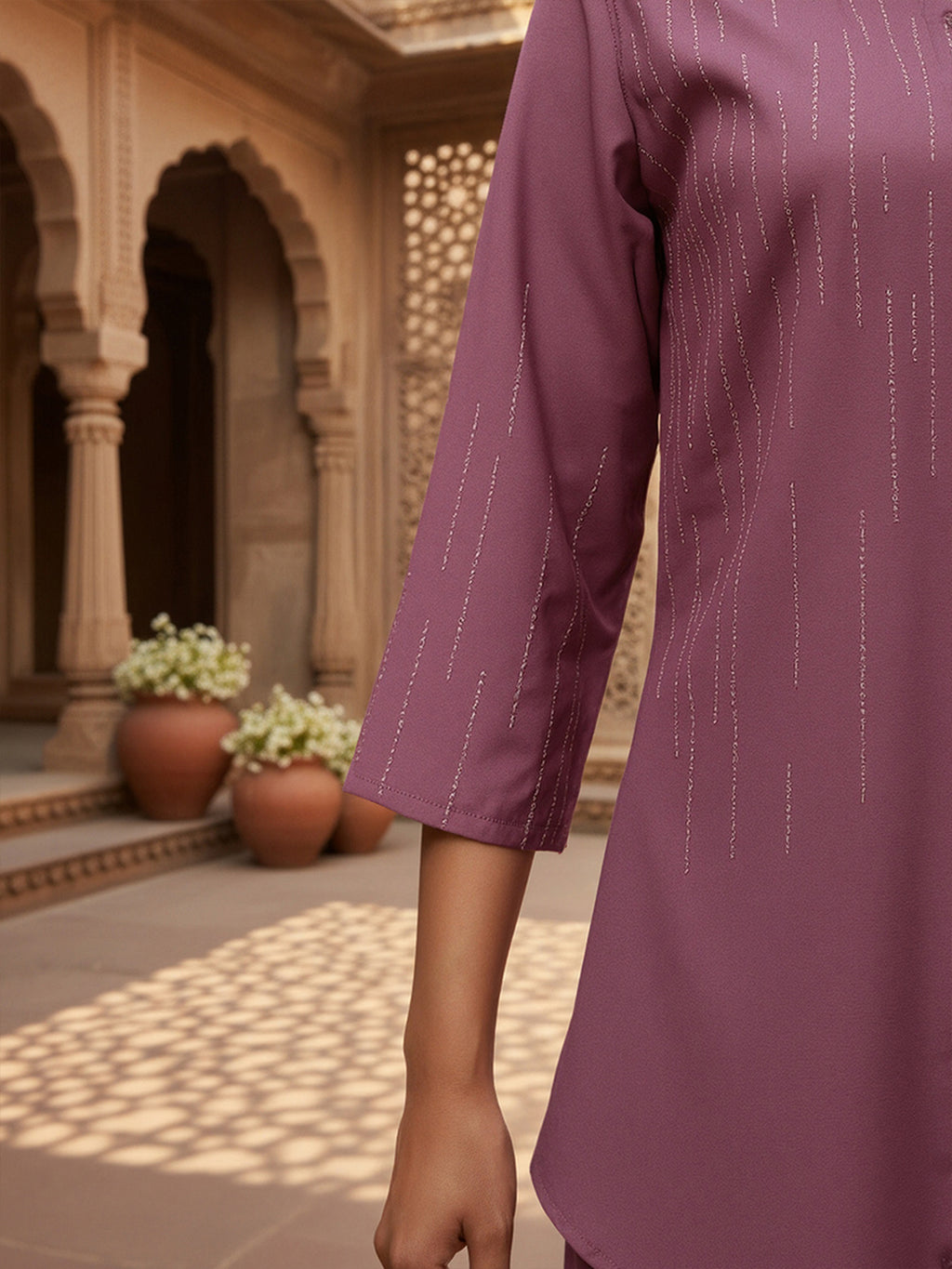 Roma Embroidered Shirt With TrouserCo-Ords Set