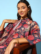 Black Floral Printed Co-Ords Set