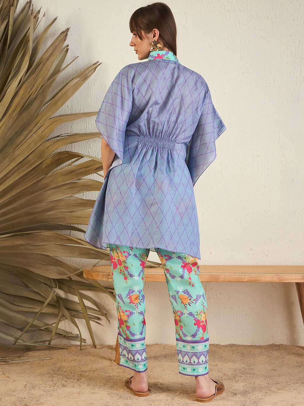 Blue Shirt Collar Co-Ords Set