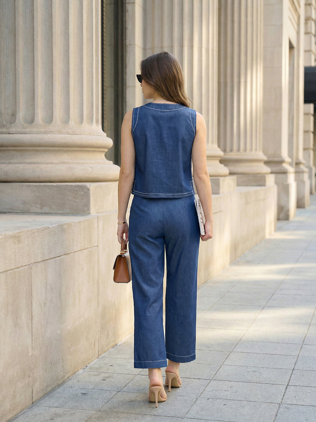 Zummer Blue Embroidered Co-Ord Set