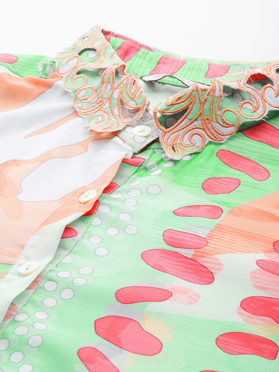 Green Abstract Printed Co-Ords Set