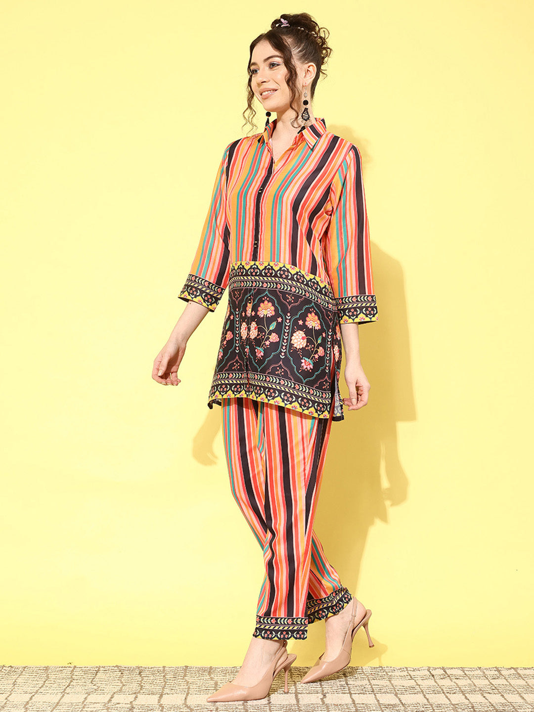 Striped Print Co-Ords Set