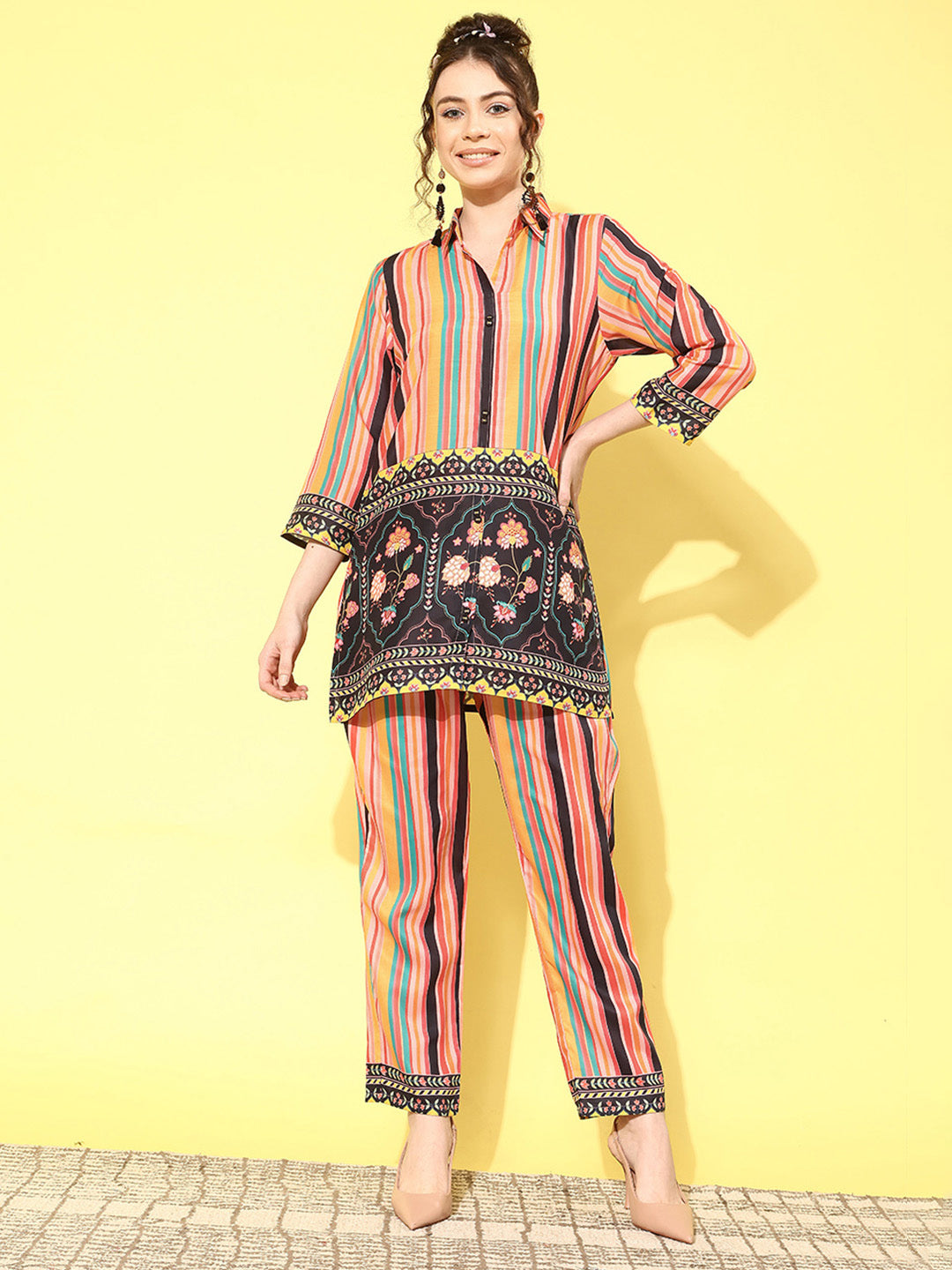 Striped Print Co-Ords Set