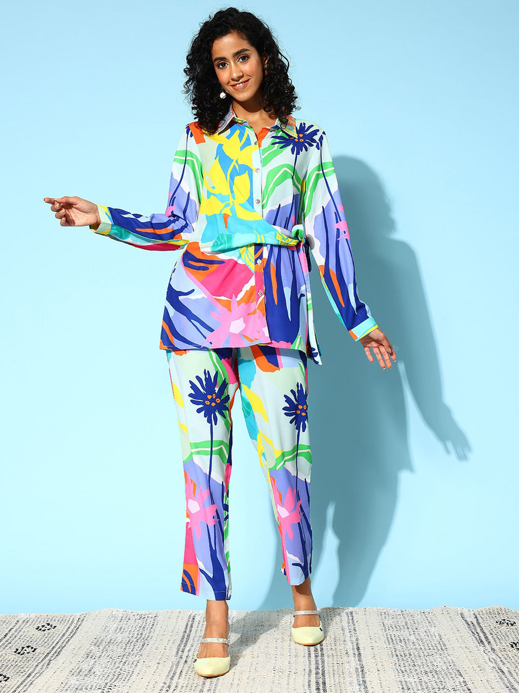 Multi  Floral  Printed Co-Ords Set