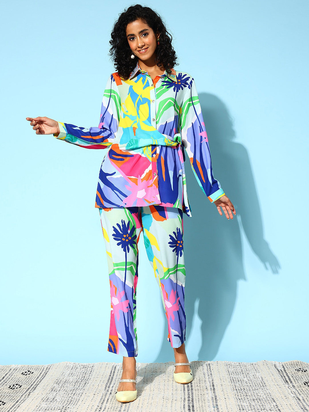 Multi  Floral  Printed Co-Ords Set