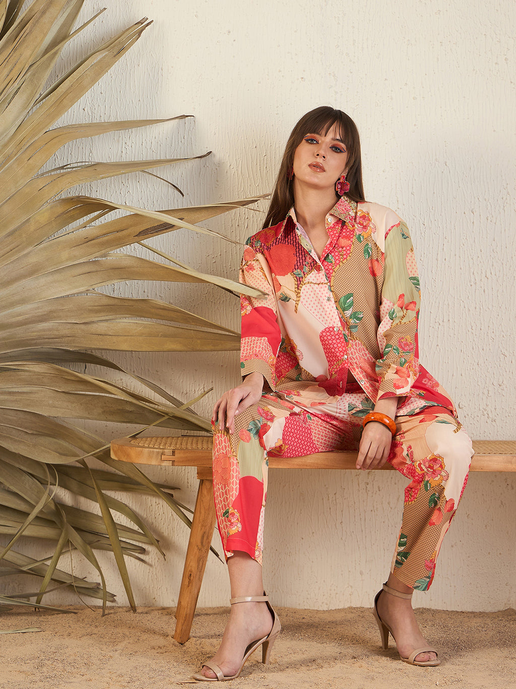 Multi Collar Embellished Co-Ords  Set