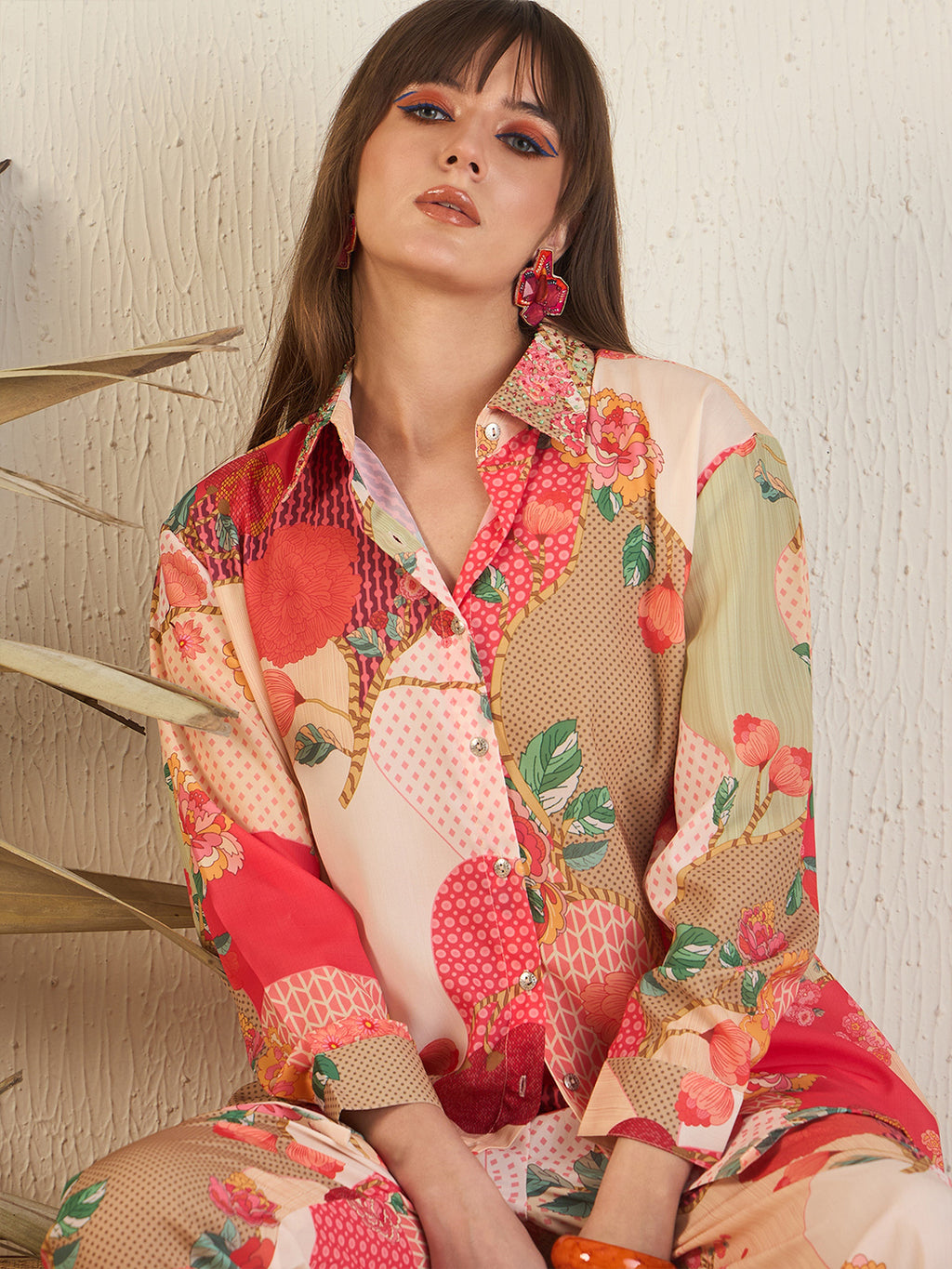 Multi Collar Embellished Co-Ords  Set