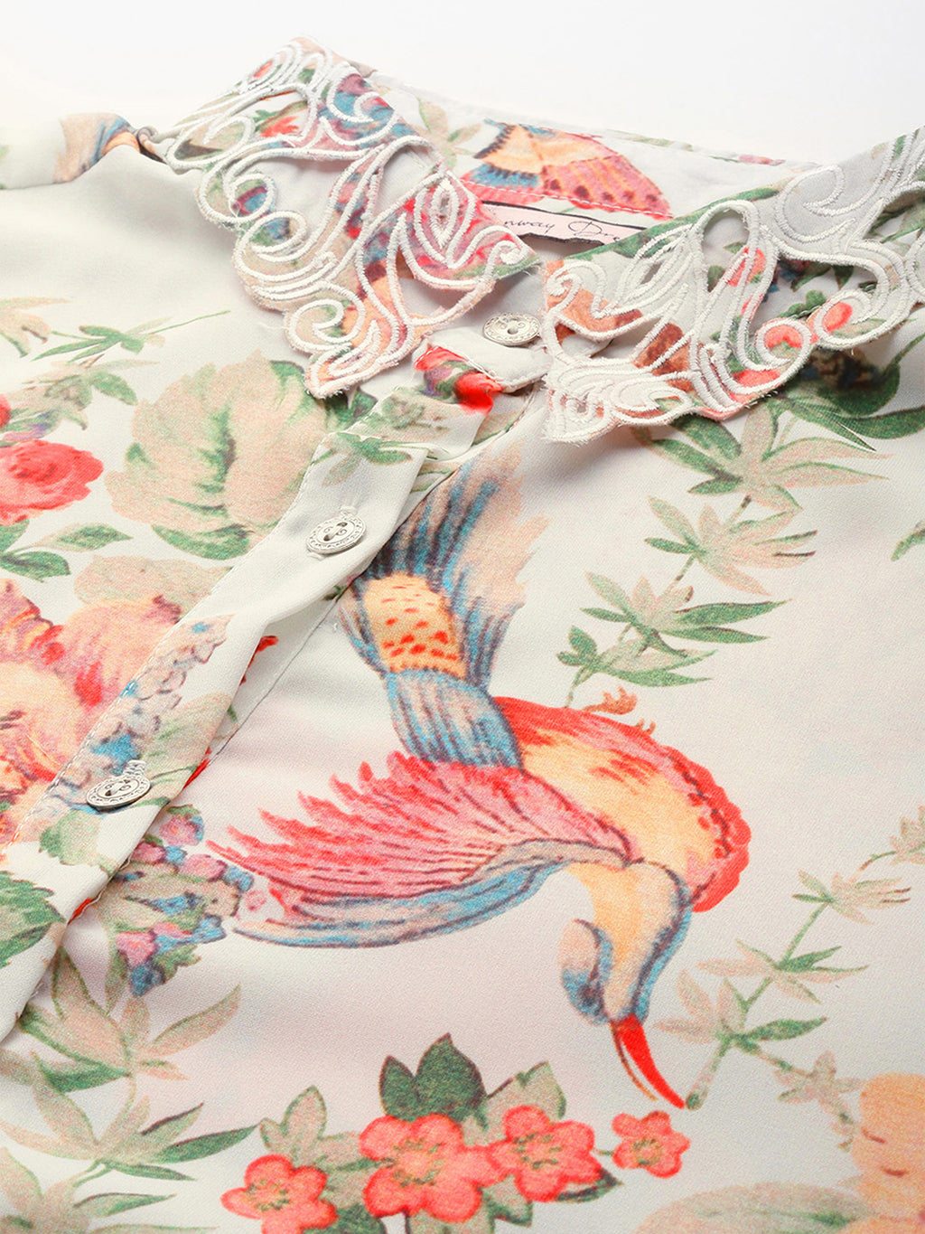 White Floral Printed Co-Ords Set