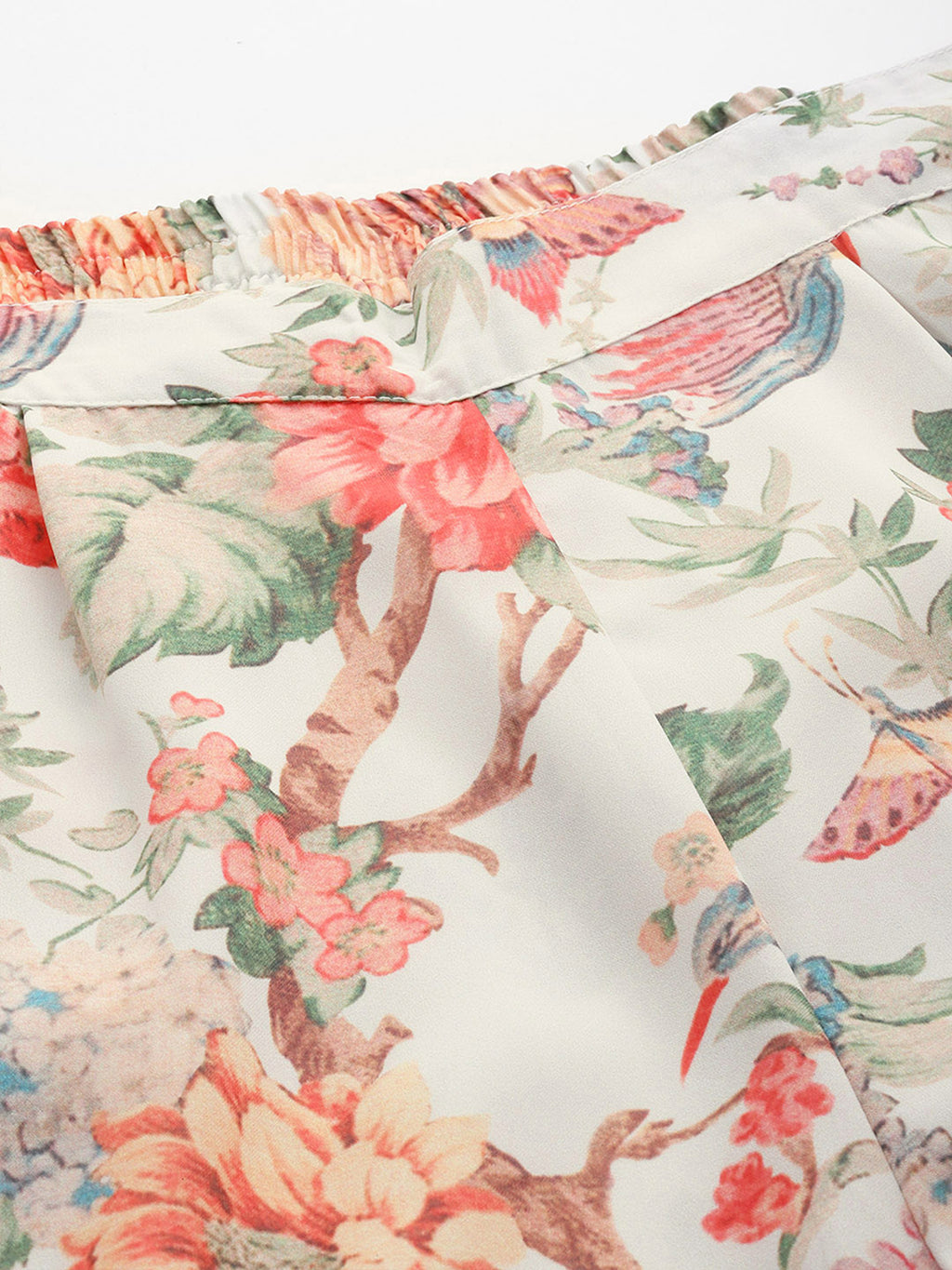 White Floral Printed Co-Ords Set