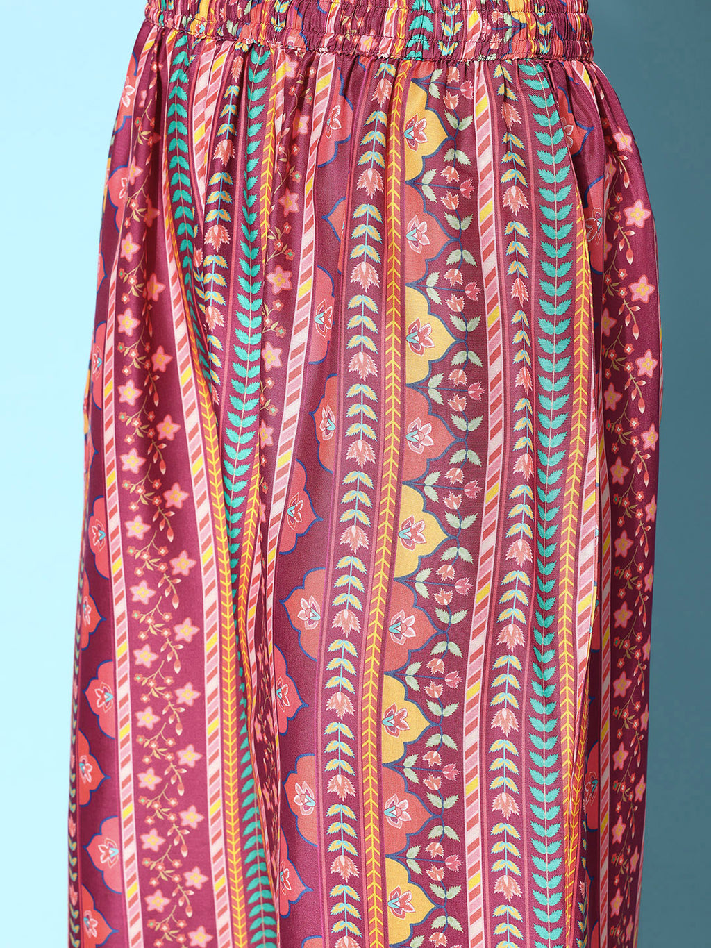 Wine Floral Printed Co-Ords  Set