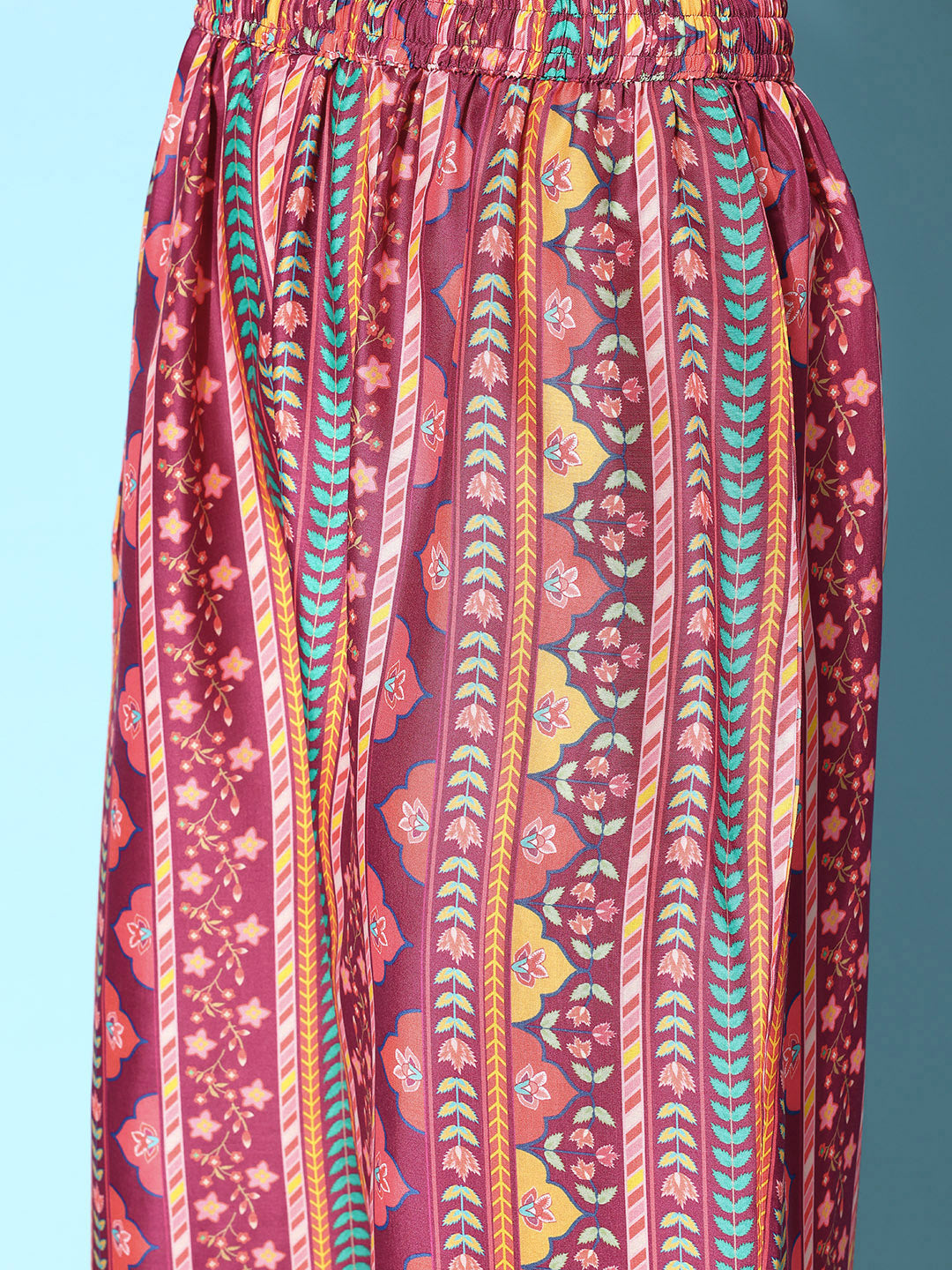 Wine Floral Printed Co-Ords  Set