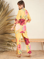 Yellow Embroidered Co-Ords Set