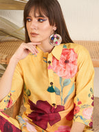 Yellow Embroidered Co-Ords Set