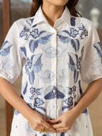 Cotton Tropical Embroidered Dress