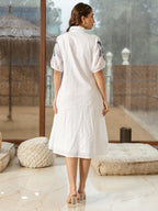 Cotton Tropical Embroidered Dress