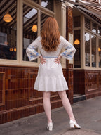 Zummer Women White Embroidered Cotton Dress