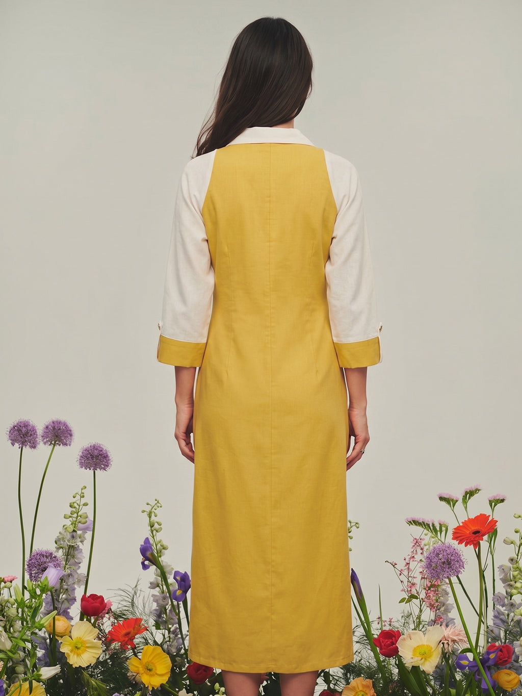 Zummer Embellished Shift Dress – Yellow