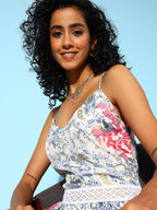 Multi Printed Backless Maxi Dress