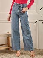 Blue Light Fade  Straight Fit Jeans