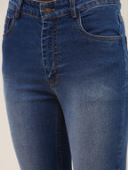 Blue Wash Denim Bellbottom Jeans