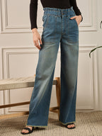 Green Light Fade  Straight Fit Jeans