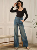 Green Light Fade  Straight Fit Jeans