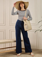 Navy Blue Dark Shade Straight Fit Jeans