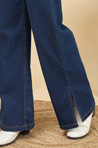 Denim Navy Blue High-Rise Straight Fit Jeans
