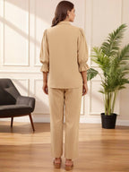 Cotton Embroidered Shirt With TrouserCo-Ords Set