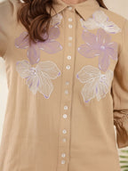 Cotton Embroidered Shirt With TrouserCo-Ords Set