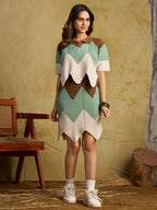 Zummer Women Multi Colour Pure Cotton Top & Skirt Co-Ord Set
