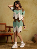 Zummer Women Multi Colour Pure Cotton Top & Skirt Co-Ord Set